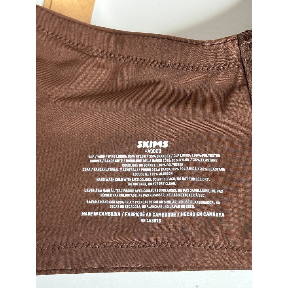 SKIMS NWT Smoothing Intimates Full Coverage Bra Cocoa Brown Underwire 44DDDD 44G - Picture 9 of 9